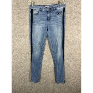 DL1961 Florence Ankle Instasculpt Skinny Jeans Pescadero Size 28 Black Stripe
